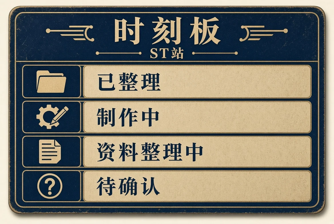 时刻板状态说明
